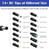 12V 1.5A Power Supply Adapter 100-240V 50-60Hz AC to DC 12 Volt 1.5 Amp Switching Power Supply Converter Transformer DC 12V Power Cord with Switch 6.2FT, 5.5x2.5mm Tip & 14 Plugs for Camera Speaker view 4