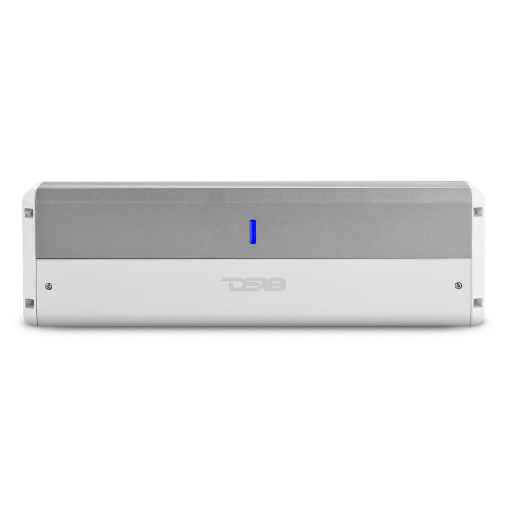 DS18 NXL-M6 6-Channel Marine Grade Class D Amplifier | 2700W Peak | IP55 Water-Resistant | 4/2 Ohm Stable | HPF/LPF Crossovers | Compact Marine & Powersports Audio Amp