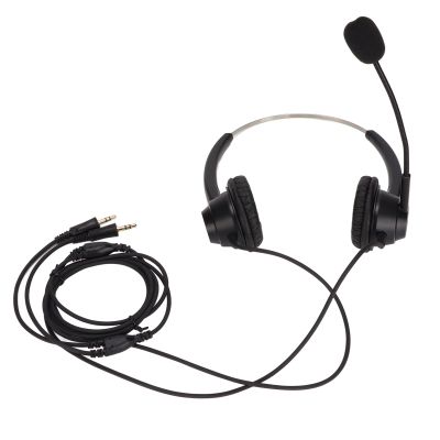 H360D PC Call Center Headset, Business Headset with Noise Cancelling Mic, Binaural Telephone Headset for PC Computers, Double Sided Headphone with Soft Ear Pads and Flexible Headba