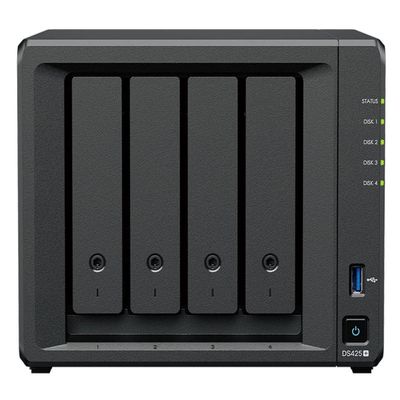 DiscTech DS425+ 16TB 4-Bay NAS Server Combo with 4x4TB Enterprise HDD Storage, 2GB DDR4 RAM, Intel Celeron J4125 4-Core 2.7GHz CPU, 2.5GbE LAN