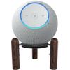 Desk Wood Stand for 2025 New Echo Dot Max, Increase The Height of The Speaker. Improve Sound Quality and Hide The Power Cord. (Black Walnut) view 1