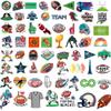 100PCS Football Stickers  Game Day Football Helmet Stickers Sports Stickers for Water Bottle Laptop Scrapbook, Football Party Favor, Gift for Football Fans view 2