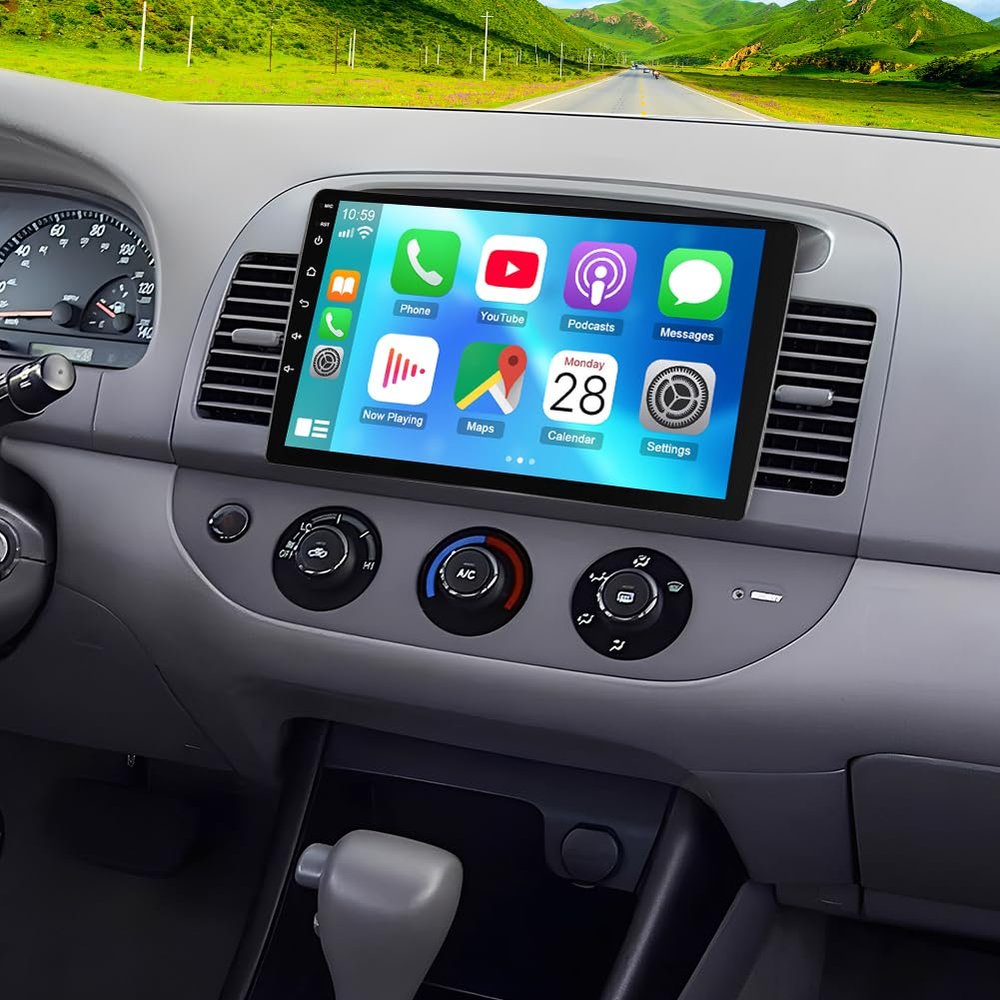 Android 14 Car Stereo Radio Upgrade for Toyota Camry 20022006, 10.1" Touch Screen with Wireless CarPlay & Android Support GPS SWC WiFi FM RDS Bluetooth Mirror Link Backup Camera 4G+64GB Head Unit