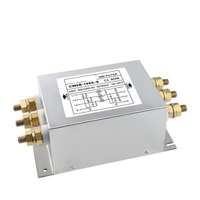 Three-Phase Three-Wire AC 380V Inverter servo Motor Power Supply Filter CW6B-/60/80/120A-S Bolt Type(CW6B-100A-S)