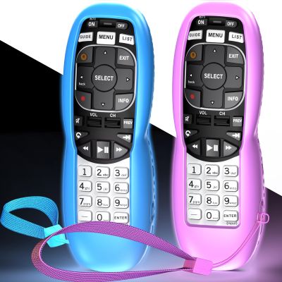 2PACK Case Cover for DirecTV RC73 Remote, RC70 RC70H RC71 RC71H RC72 RC73B Voice Remote Control Skin Sleeve Purple Blue