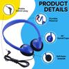Gaosen Bulk Headphones 50 Pack for Kids School Classroom,Wholesale Wired Adjustable On Ear Earphones Class Set for Students Children Toddler Teens Boys Girls and Adult (GS857, 50 Mixed) view 3