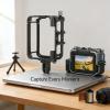 Aluminium Alloy Frame Mount Housing Case for Pro with 2 Cold Shoe and Lens Cap, Lightweight and Durable - Secure Stability, Flip - Friendly Screen, Versatile Vertical Horizontal view 3