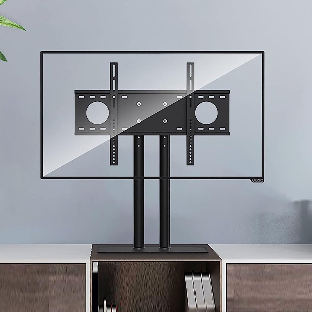Table Top TV Stand,TV Stand Mount with Thickened Steel Plate Base,Thickened Double Column Design,Tabletop TV Base Fits 37-70 Inch Ultra Slim TVs TV Mount TV Stand