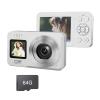 4K 64MP Double Screen Camera with 18X Opticals Zoom Portable ABS Body for Students Travel Enthusiasts Compacts Student Camera view 3