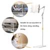 Book Reading Stand for Bed with Adjustable Book Clip Cook Book Stand 180-degree Rotatable with Aluminum Arm Ipad Holder for Bed Ergonomic Off White (Off White) view 3
