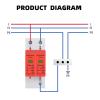 AC SPD 2P 275V 385V 420V 20KA 40KA 60KA House Lightning Surge Protector Protection Protective Low-voltage Arrester Device(385V,30-60KA) view 3