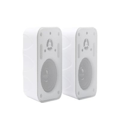 Diinpaul 3.5 inch Outdoor Speakers Wired, Waterproof Wall Mount Speakers, Ideal for Patio, Poolside, Garage, Pair, White