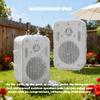 Diinpaul 3.5 inch Outdoor Speakers Wired, Waterproof Wall Mount Speakers, Ideal for Patio, Poolside, Garage, Pair, White view 3