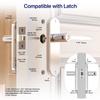 Blusafe Breeze Fingerprint Door Lock Door Knob Keyless Entry Door Lock with Handle for Home Hotel Office Apartment Bedroom (Breeze Long PlateSatin Chrome) view 2