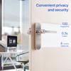 Blusafe Breeze Fingerprint Door Lock Door Knob Keyless Entry Door Lock with Handle for Home Hotel Office Apartment Bedroom (Breeze Long PlateSatin Chrome) view 3