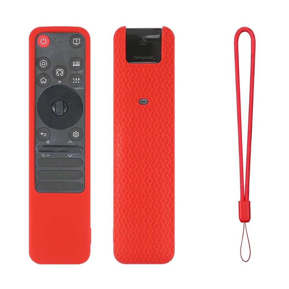 Protective Case Suitable for LG MR-25GA Remotes Soft Silicone Sleeve Housing Nonslip Texture Protector Cover Replacement (Red)