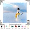 10x7ft Winter Scene Photography Backdrop, Snowman with Yellow Scarf, Snow Field Background, Christmas Holiday Happy New Year Party Decorations Photo Studio Props Fabric view 3
