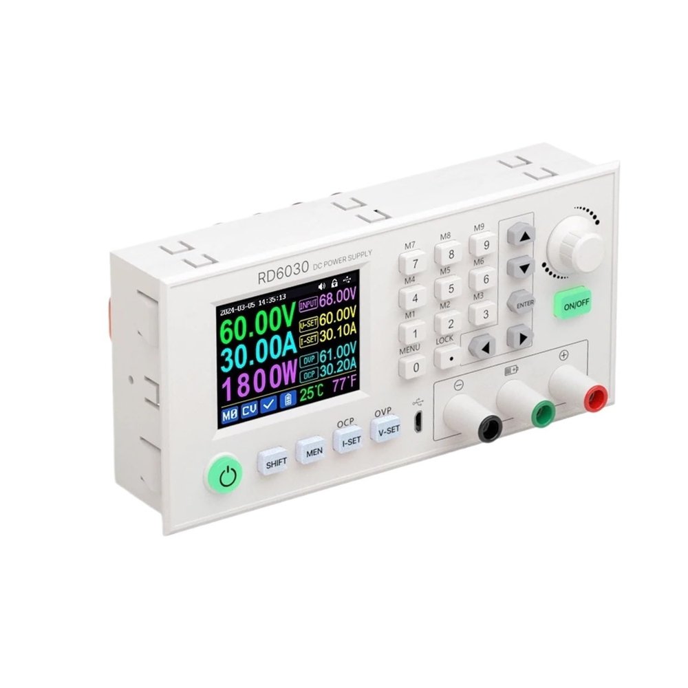 AVFHTKLJP RD6030 RD6030W 60V 30A Adjustable Step Down Voltage Bench Regulated Power Supply Buck Charging&1500W P-S-U(RD6030-W S800)