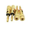 2Pcs 4mm Banana Brass Spiral Type Gold Screw Stereo Speaker Audio Terminal Adapter Electronic Connector(Red) view 1
