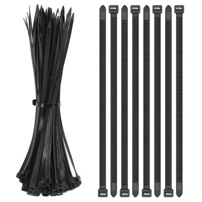 100 Pack Black Cable Zip Ties,9.84inch Self-Locking Nylon Wire Ties for Cord Management