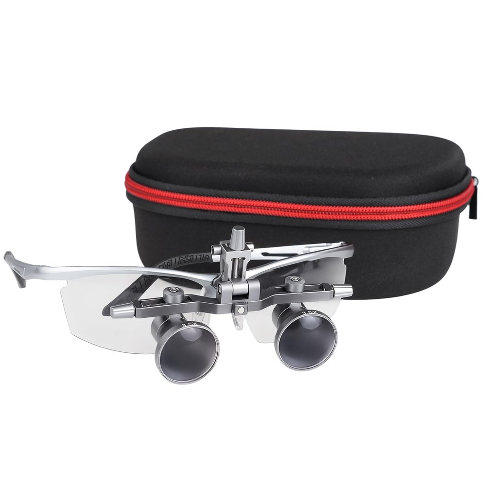 Binocular Loupes High Magnification loupe Magnifier Independently Adjustable Pupil Distance and Height (3.5X)