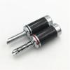 8Pcs Silver Plated Carbon Fiber Speaker Cable Banana Male Terminal Jack Audio Connector(Black) view 3