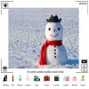 10x7ft Winter Photography Backdrop, Snowman Scene with Red Scarf, Snow Background, Happy New Year Merry Christmas Holiday Party Decorations Banner Studio Photo Props Fabric view 3