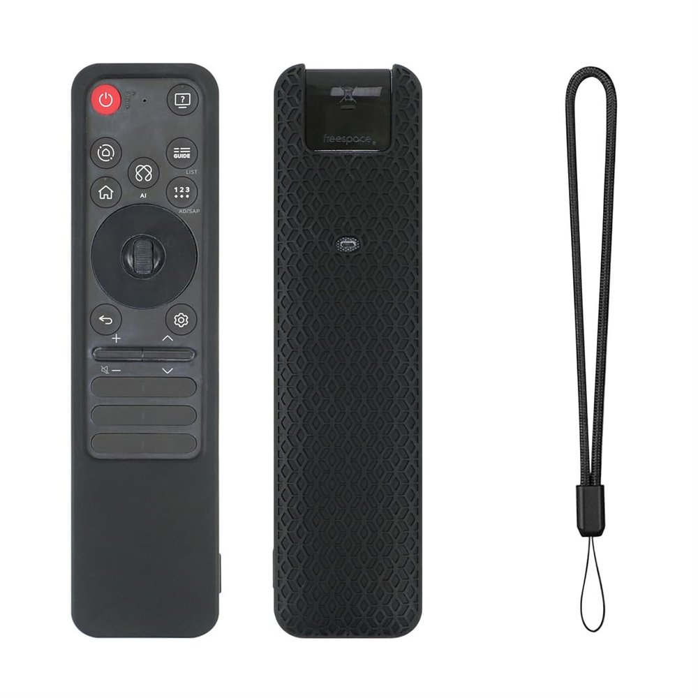 Protective Case Suitable for LG MR-25GA Remotes Soft Silicone Sleeve Housing Nonslip Texture Protector Cover Replacement (Black)