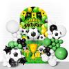 Championship Trophy Soccer Arch Backdrop Cover 6.6FT 2-Sided Round Stretchy Backdrop Sports Soccer Arch Cover for Sports Theme Birthday Party Photo Background Arch Stand Stretchy Decoration view 1