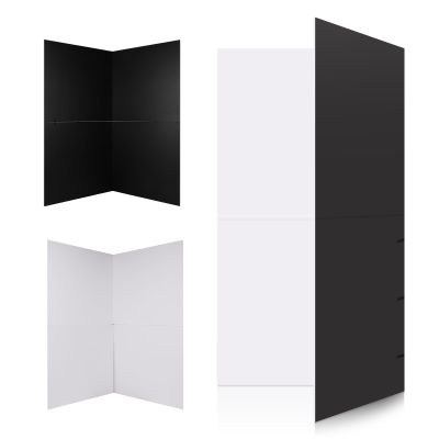 1x1M Photography Light Reflector, Collapsible Black/White Cardboard Reflector for Product Photo Shooting, 200x200cm Foldable Background Board for Studio