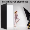 1x1M Photography Light Reflector, Collapsible Black/White Cardboard Reflector for Product Photo Shooting, 200x200cm Foldable Background Board for Studio view 2