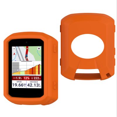 for Garmin Edge 850 Protective Case, Soft Silicone Shock-Absorbing Design, Waterproof and Portable, Provides All-Around Protection for Garmin Edge 850/550 (Orange)