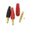 100Pcs Gold Plated 4mm Banana Screw to Binding Post Test Probes Adapter 5 Color(Black) view 1