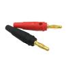 100Pcs Gold Plated 4mm Banana Screw to Binding Post Test Probes Adapter 5 Color(Black) view 2