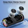 dotn Portable Bluetooth Speaker, 2026 Bluetooth 5.4 Wireless Speaker with 20W HD Loud Stereo Sound, 20H Playtime, LED Lights, IP7, TWS Pairing, Built-in Mic, for Outdoor, Home, Beach, Party, Gift view 4