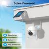 Solar Security 4MP Camera Wireless Outdoor, 360 Pan/Tilt Color Night Vision, PIR Human Detection, 2-Way Audio, Weatherproof, Compatible with Alexa, 2.4GHz&5Ghz WiFi view 2