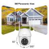 Solar Security 4MP Camera Wireless Outdoor, 360 Pan/Tilt Color Night Vision, PIR Human Detection, 2-Way Audio, Weatherproof, Compatible with Alexa, 2.4GHz&5Ghz WiFi view 3
