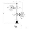SNGXRFHD 14-27 inch support tilt rotation dual screen monitor arm computer mount bracket desk clamp TV stand XD02(XD10-700) view 2