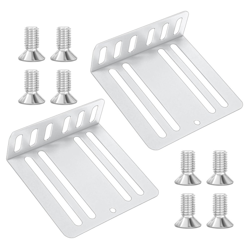2pcs DIN Installation Kit DIN Car Stereo Mounting Kits Cars Double DINs Kit Mounting Brackets with Screws Universal Car Stereo Radio Mount Hardware for Cars Audio & Video Dash System 2.85x2.76 Inches