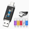 4GB 25Pcs Custom USB C Flash Drive Dual USB 3.0 Type C, Personalized 2 in 1 Memory Stick Bulk, Printing Your Logo & Text on Double-Sided Thumb Drives for Goverment/Office/School/Company/Photography view 1