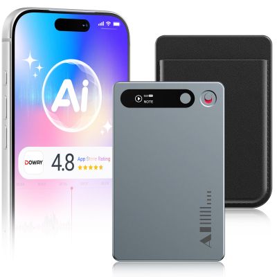 AI Noise Cancellation Voice Recorder - 64GB Memory, Transcribe & Summarize, 81 Languages Support - APP Control Audio Recorder for Lectures, Meetings, Calls