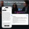 AI Noise Cancellation Voice Recorder - 64GB Memory, Transcribe & Summarize, 81 Languages Support - APP Control Audio Recorder for Lectures, Meetings, Calls view 3