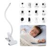 ASHATA Flexible Baby Camera Mount, Aluminum Alloy Clamp Holder with Adjustable Gooseneck, for 1/4 Inch Threaded Baby Monitors Like view 3
