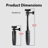 Tripod Selfie Stick with Universal Mount, Compatible with Action Cameras, Adjustable Handheld Stand for Shooting (180 Magnetic Gimbal) view 2