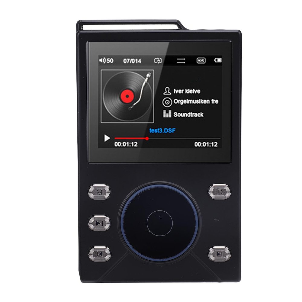 ASHATA Classic HiFi MP3 Player with Bluetooth 5.4, Lossless DSD FLAC Digital Audio Music Player with 16GB Memory, Support up to 256GB, HiFi Digital to Analog Converter Input