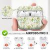 Compatible with AirPod Pro 3 (2025),Cute Case Cover for Women & Men, Full Protection Shockproof Hard Case with Keychain, Wireless Charging Case Accessories(Flowers Butterfly Plants) view 2