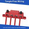 Bundle of 12V 250A Black & Red Bus Bar (4-Posts, M10, with Cover) & 12 Way Fuse Block Box view 3