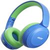acer Kids Bluetooth Headphones, 85/94dB Volume Limiter, Foldable Wireless Over-Ear Headphones for iPad, Travel, 60H Playtime, Bluetooth 6.0, Built-in Mic, Blue Green view 1