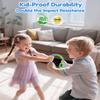 acer Kids Bluetooth Headphones, 85/94dB Volume Limiter, Foldable Wireless Over-Ear Headphones for iPad, Travel, 60H Playtime, Bluetooth 6.0, Built-in Mic, Blue Green view 3