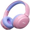 acer Kids Bluetooth Headphones, 85/94dB Volume Limiter, Foldable Wireless Over-Ear Headphones for iPad, Travel, 60H Playtime, Bluetooth 6.0, Built-in Mic, Pink Purple view 1